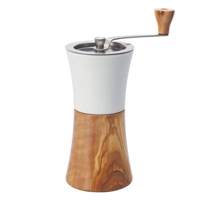 HARIO Keramik-Kaffeemühle, Holz und handgemahlene Kaffeebohnen, 30 g, MCWN-2-OV