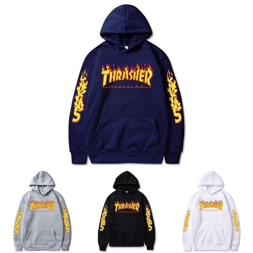 Felpa con cappuccio oversize stampa fiamme vestibilità larga casual per coppia