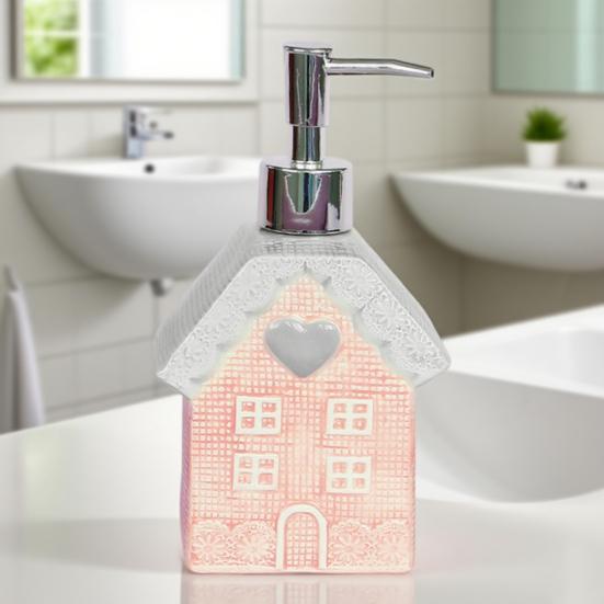 Hand Sanitizer Bottle House Shape Design Compact Portable Empty Shower