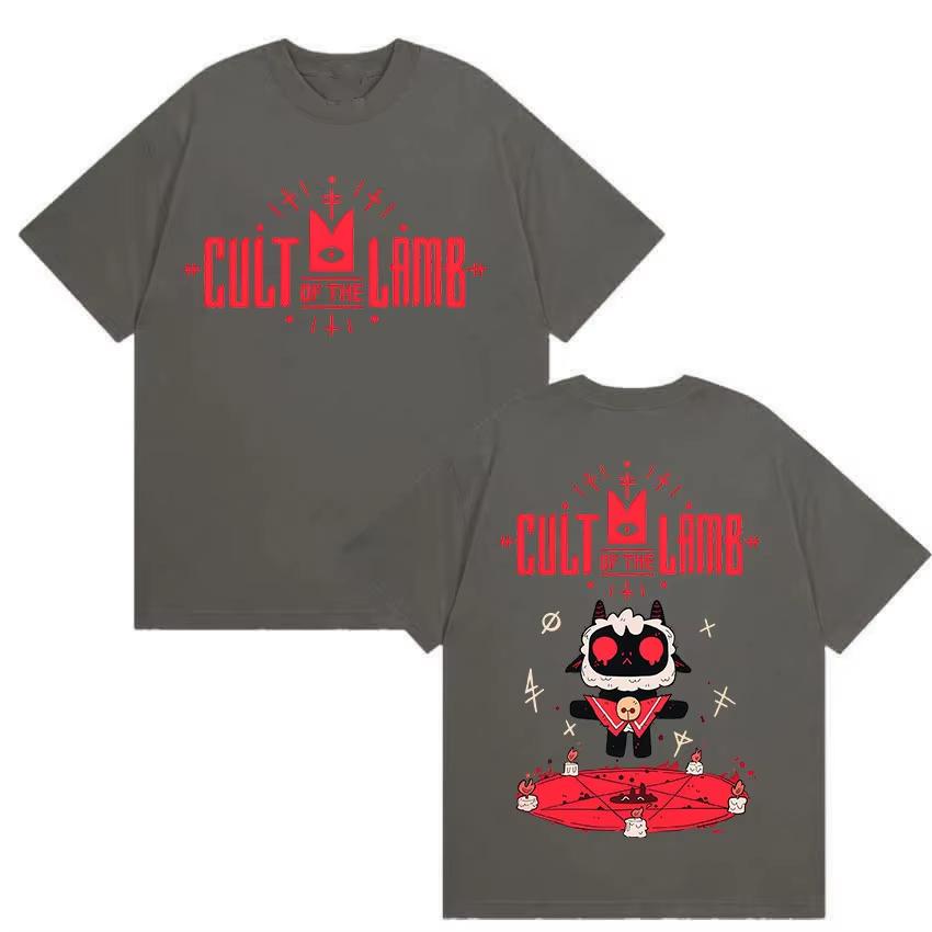 Hot Game Cult of The Lamb Graphic T Shirt Unisex Women Harajuku ONeck pure Cotton Tshirts Summer Cute Casual Clothing Tshirt