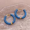 European Style Enamel Circle Earrings: High-End Versatile Women's Ear Jewelry