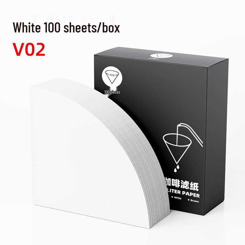Premium Cone-Shaped Disposable Coffee Filters, Food Grade, Compatible with V60 for 1-4 Servings.