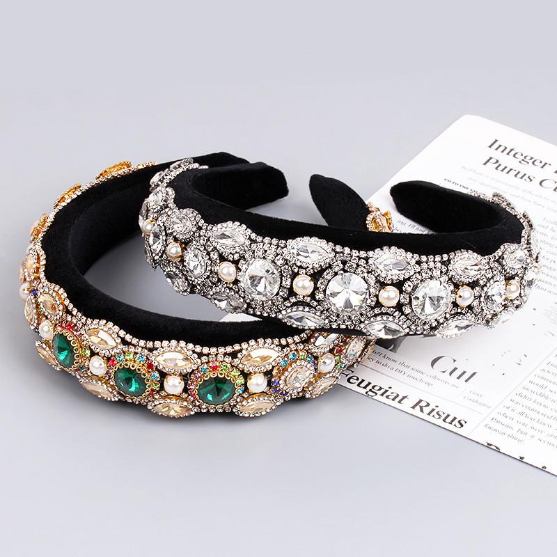 Elegant Baroque Crystal Headband With Geometric Design For Women Summer 2022