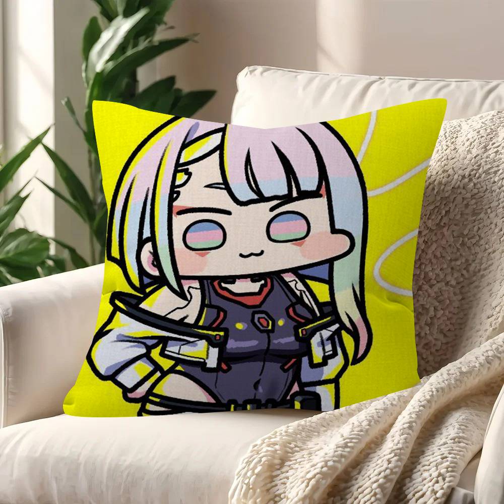 Game Samurai C-Cyberpunk Rebecca Pillowcase Toon Gift Cushion Cover Bedroom Home Sofa Chair Seat Decor Pillow Case