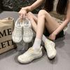 Breathable mesh women's summer new versatile thick-soled casual little white sneakers