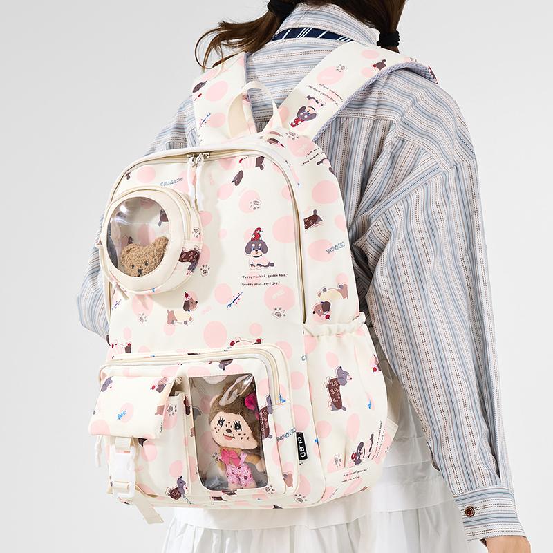 Printed Large Capacity Backpack Travel Cartoon Backpack Student Schoolbag