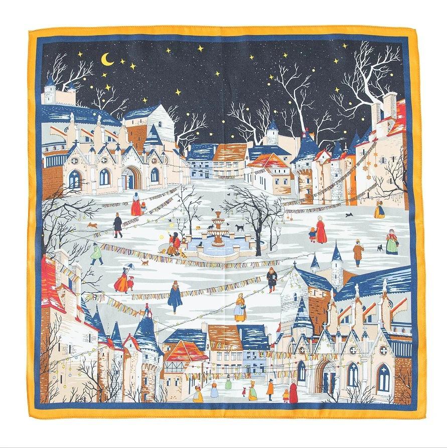 100% mulberry silk  new retro polka dot printed silk scarf shawl sunscreen