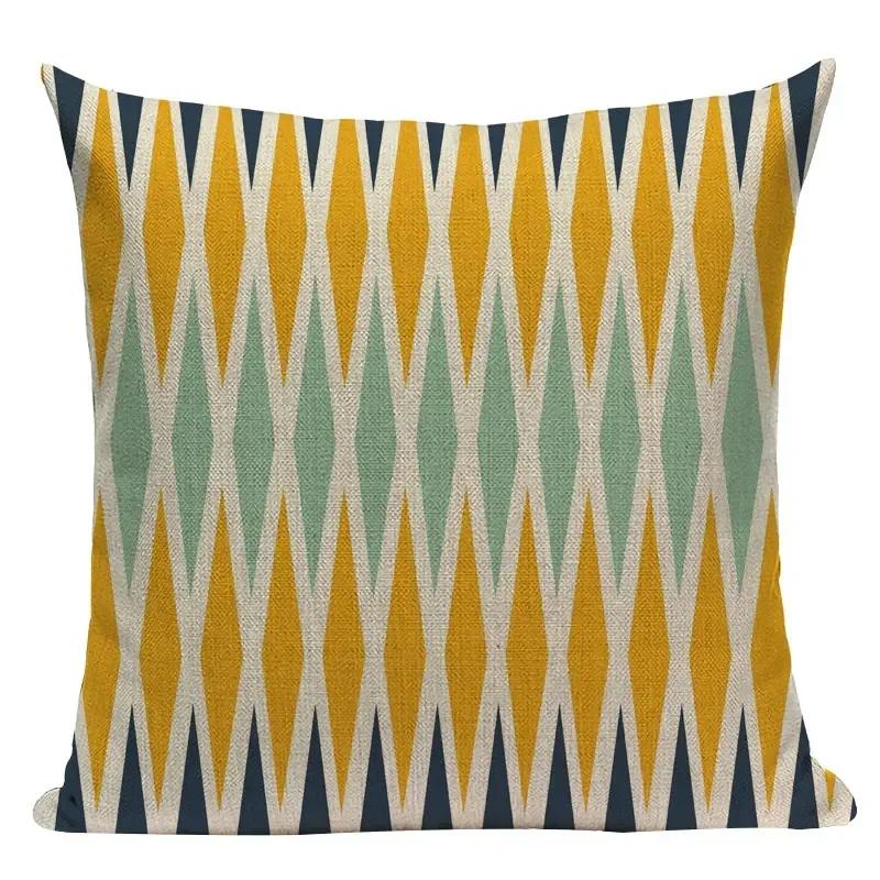 Colorful Modern Geometric Patterns Double-sided Printed Pillow Cover Short Plush Suitable Living Rooms Sofas Throw Cushion Cover