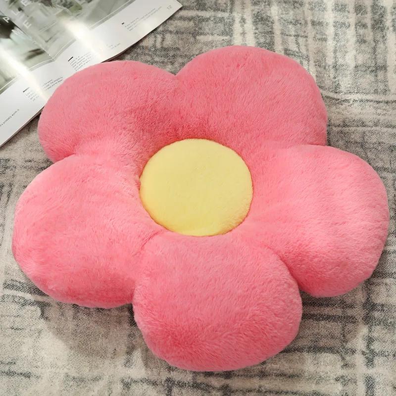 Birthday Gift Bedhead Cushion Living Room Sofa Decoration 50cm Flower Mat Rabbit Hair Soft Floor Flat Bottom Office Supplies