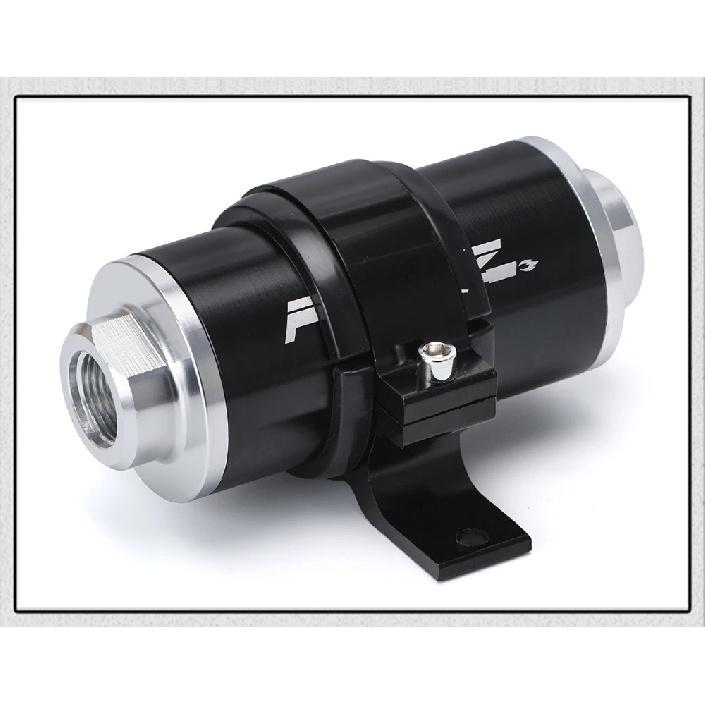ID:58MM Universal Fuel Filter with Bracket with 2pcs AN6/AN8/AN10 Adaptor Fittings with 100micron Steel Element PQY5573+LS2511