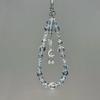 Ice Transparent Phone Wrist Strap Bracelet Rhinestone Beaded Pendant Keychain  Bag