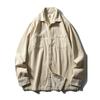 American Vintage Heavy Pure Cotton Corduroy Warm Cargo Shirts Men's Long Sleeve Thick Outerwear Foreign Trade Men's Shirt