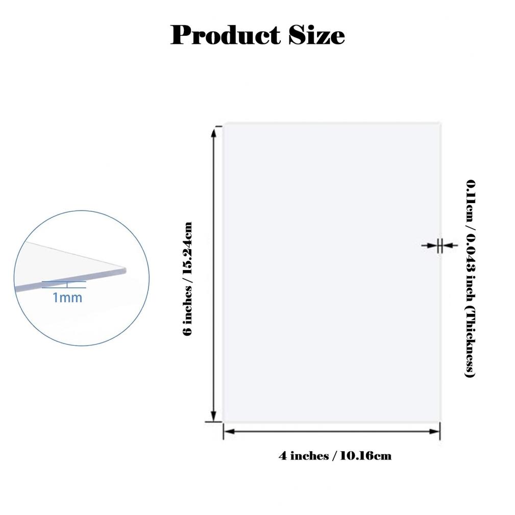 5PCS Picture Frame Acrylic Sheets Clear Acrylic Glass