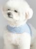 CROOKTHECHIHUAHUA Hound Pattern Harness - SKY BLUE