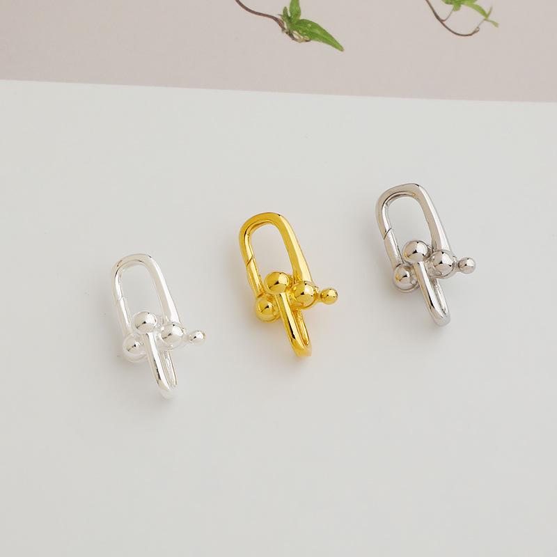 S925 Sterlingsilber Hufeisen Schnalle Perlenkette & Armband Verschluss