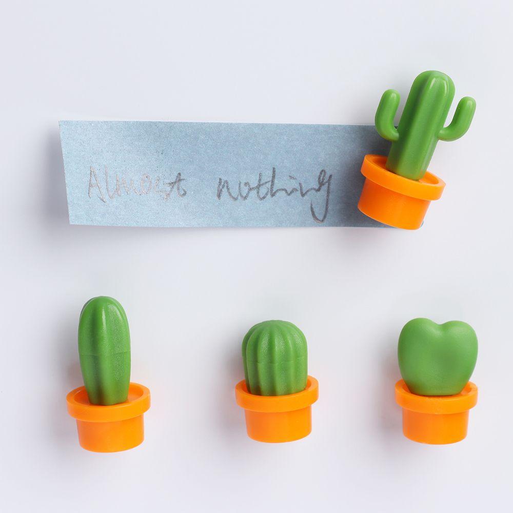 Living Room Refrigerator Magnet Succulent Potted Miniature Cactus Bonsai Magnetic Stickers