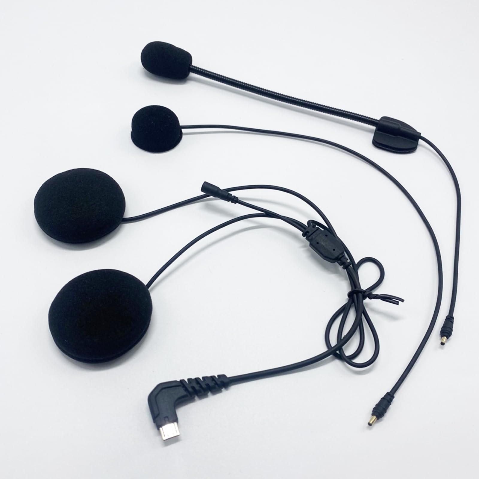 

Motorcycle Income S2 Income Headset, Handsfree Motorcycle Speaker, Earphone Microphone with 2 Types of чёрный