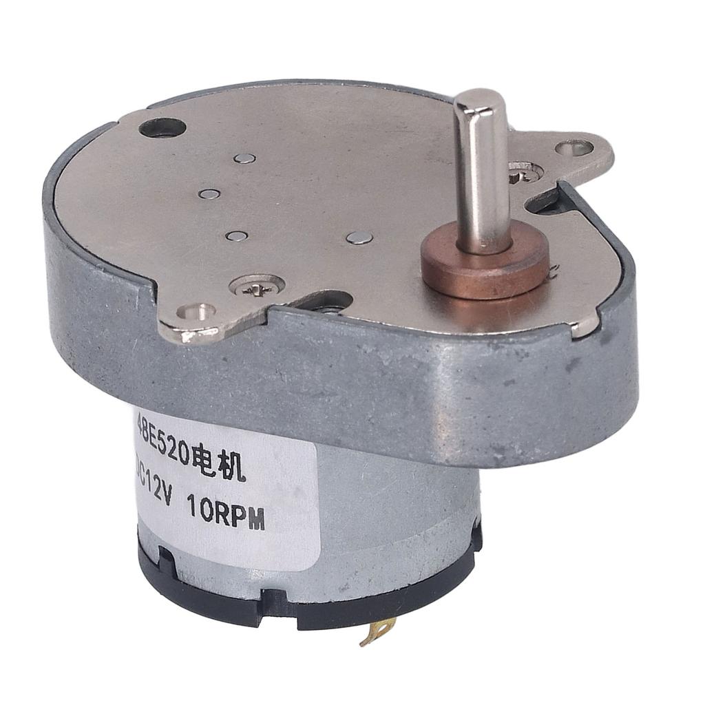 DC Gear Motor 10RPM Aluminum Brass Eccentric Output Shaft Strong Bearing Speed Reduction Motor