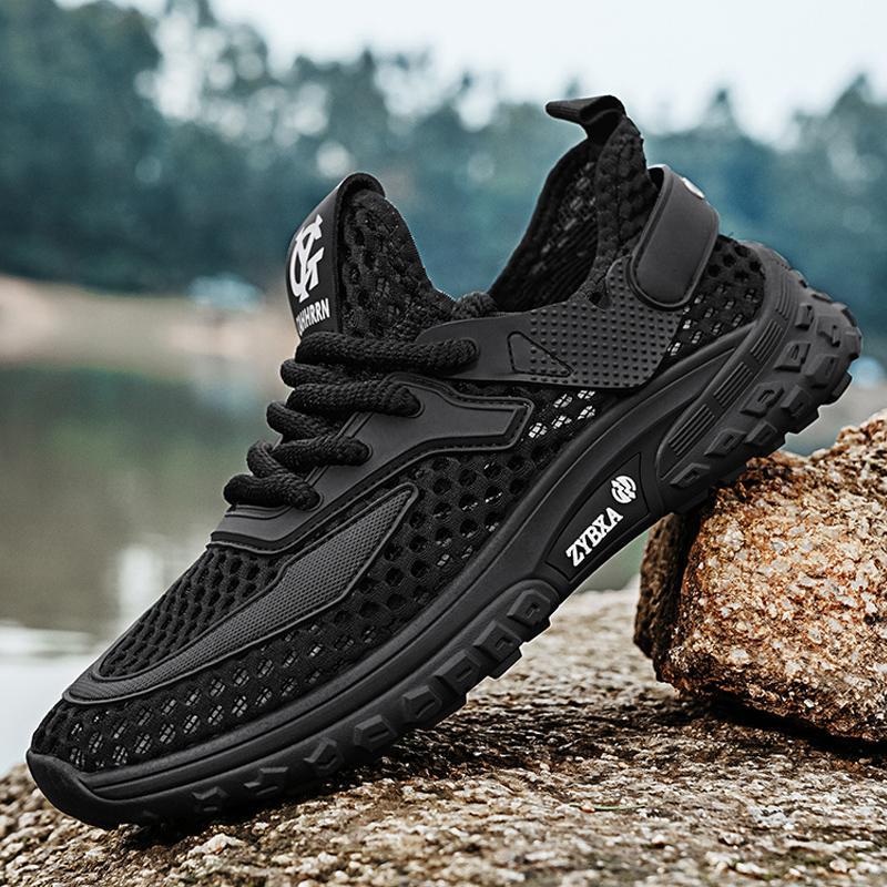 Men's shoes summer new creek shoes wading shoes quick-drying large mesh shoes hollow breathable mesh shoes sports trendy shoes