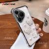 3D Pearl Butterfly Shockproof Plating Silicone Case for Huawei Pura 80 70 Ultra P60 P50 P40 P30 Lite Pro Transparent Back Cover