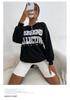 2025 Autumn Women's Long-Sleeve Letter Round Neck Pullover Hoodie