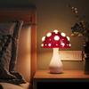 Zhongshan Red Metal Mushroom Lamp Bedside Indoor Decoration Three Color Reading Table Lamp for Bedroom