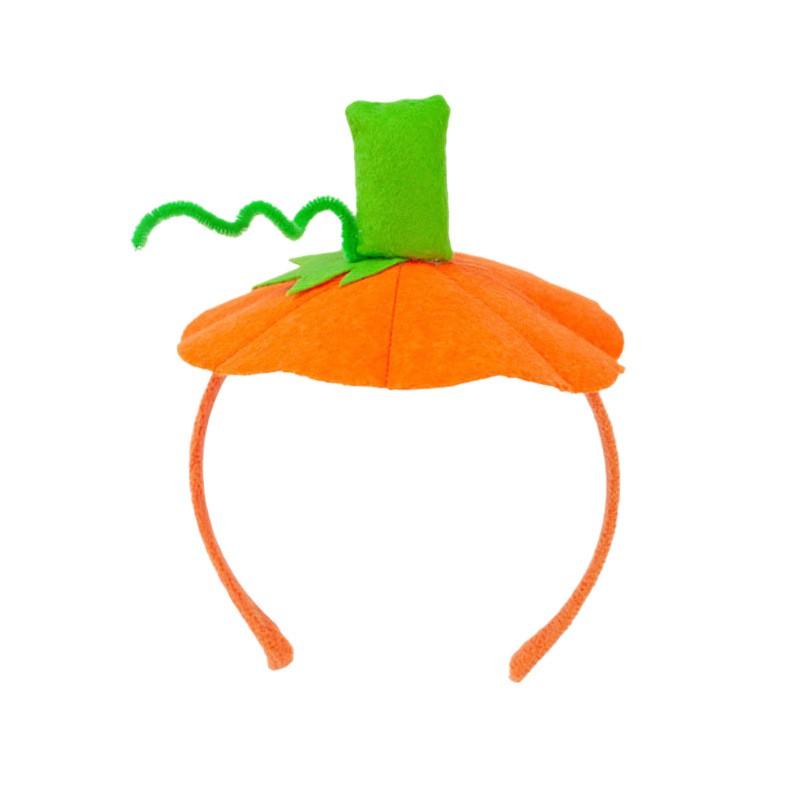 Halloween Pumpkin Headband Kids Party Costume Accessory Festive Decoration Prop