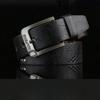 New Casual Men's Belt, Pin Buckle Belt, Retro Rivet Belt