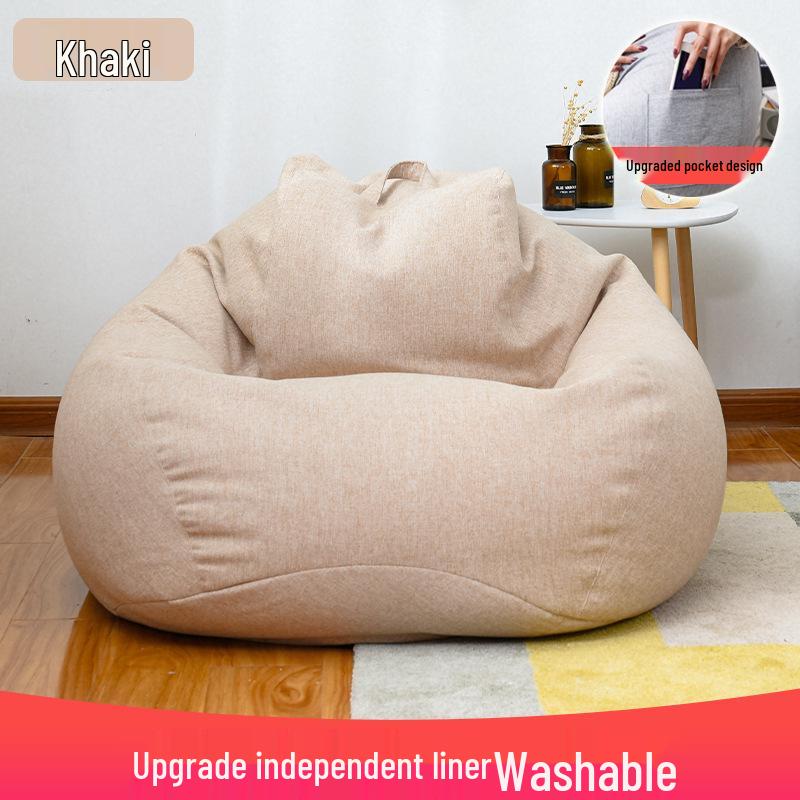 Baumwoll-Leinen abnehmbarer waschbarer Sofasitzsackbezug