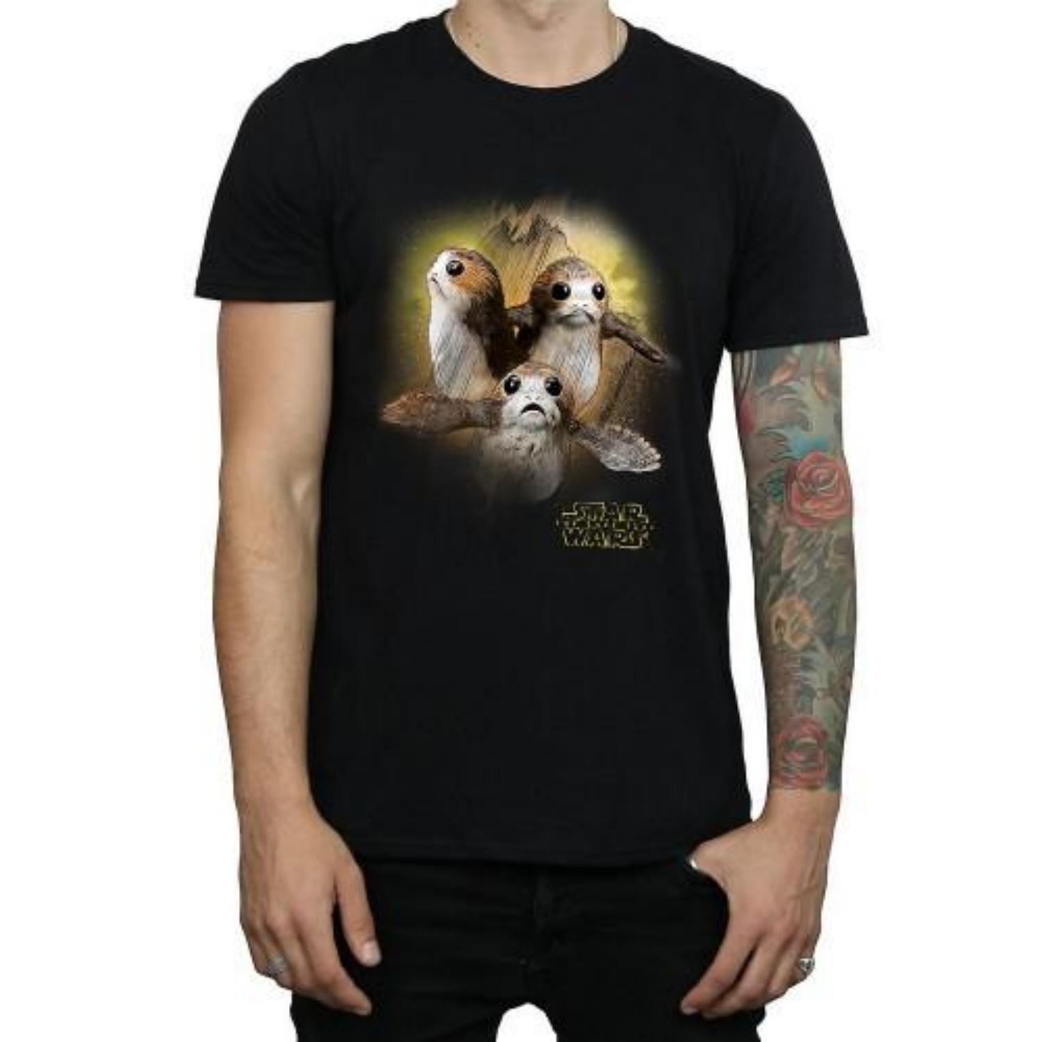 

Star Wars_ The Last Jedi Mens Porg Brushed Cotton T-Shirt S чёрный