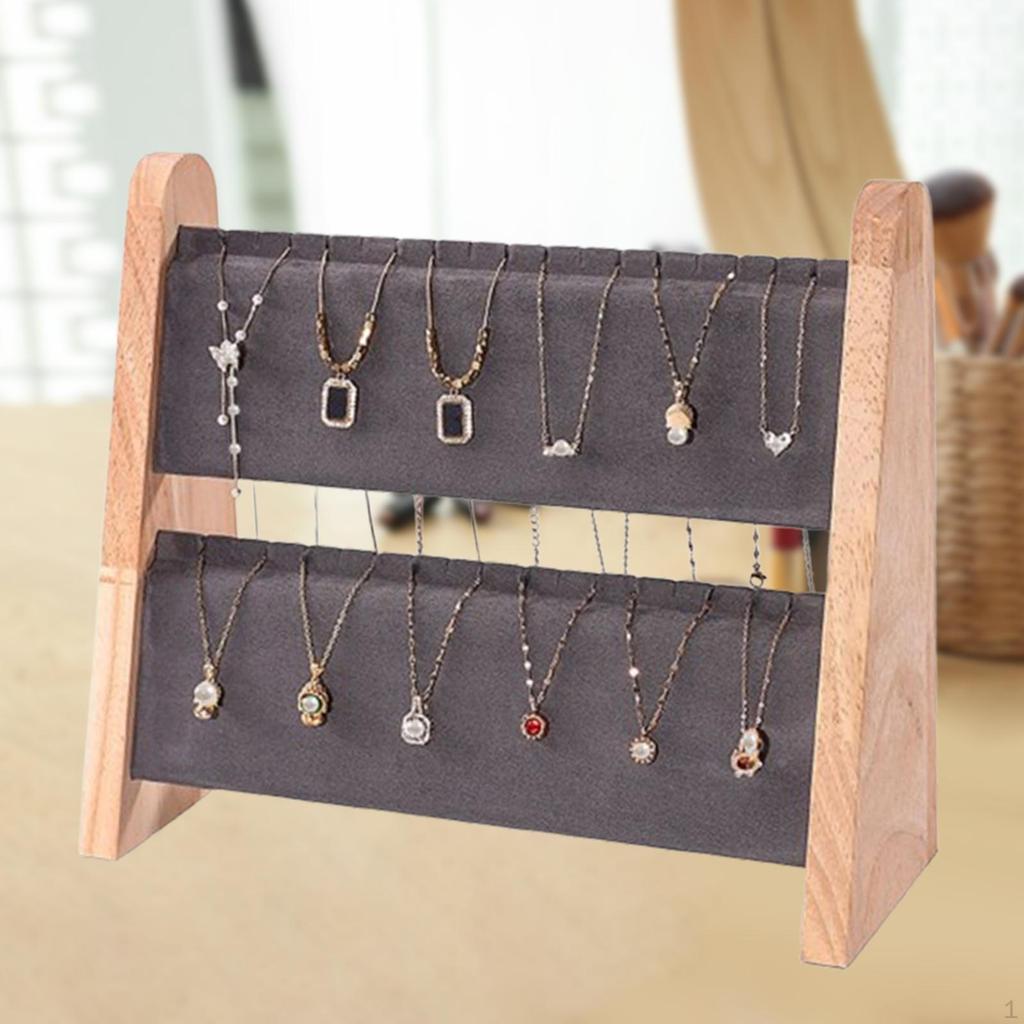 Stojak Ekspozycyjny na Naszyjniki Stojak do Przechowywania Łańcuszków Bransoletek Organizer na Biżuterię na Blat