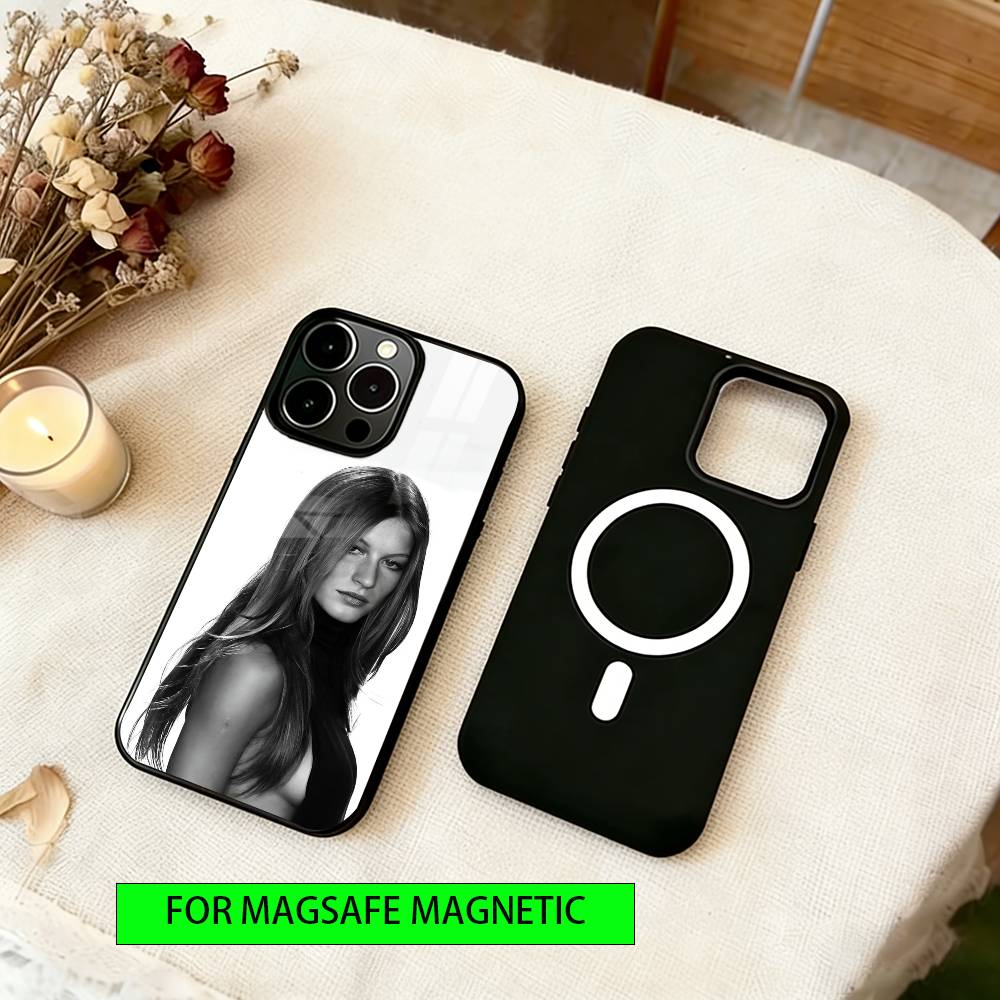 Gisele Bundchen Phone Case Magnetic with Magsafe Wireless Charging For iPhone17,16,15,14,13,12,11 Plus,Pro