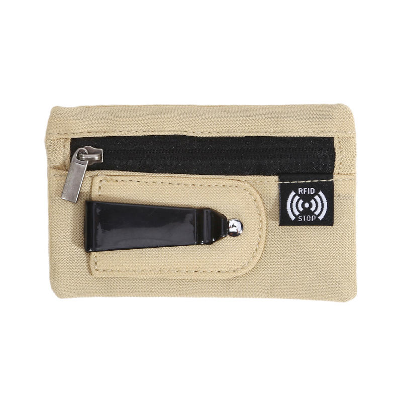 Compact Ultra Thin Hidden Clip Stash Money Belt Wallet Credit Card Holder Anti-Theft Travel Pouch for Women Men