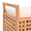 Vidaxl Bench With Storage, 49X48X49 Cm, Solid Walnut Wood