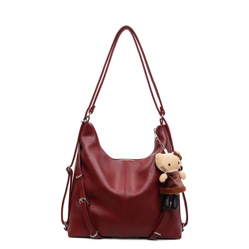 Large Capacity Bag Women's 2025 Autumn New Fashion Casual Tote Bag Retro Commuter Messenger Bag Backpack Bag