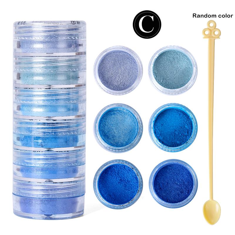 6 Colors/Set Pearlescent Mica Powder Resin Pigment Powder Epoxy Resin Mold Colorant Dye for DIY Epoxy Resin Jewelry Accessories