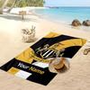 Newcastle United FC Personalized Printed Beach Towel Soccer Logo Support Custom Name Text Absorbent Towel For Sport Travel Special Gift