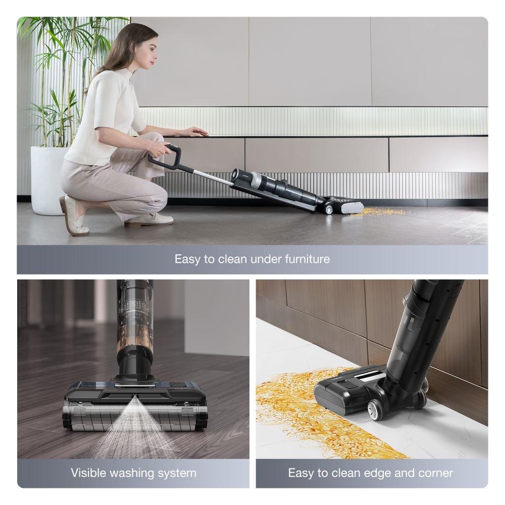 JIMMY HW9 Cordless Wet and Dry Vacuum Cleaner, Self-Cleaning, 400ml Dust Water Tank, Waterproof Brushless, LED Display
