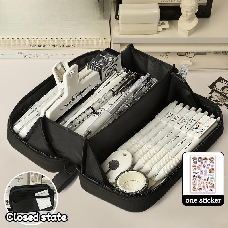 Ins style large-capacity pen bag, new makeup bag, pencil stationery storage box, stationery pen bag