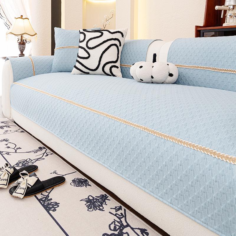 Light French Cream Wind One-Piece Sofa Cushion Universal In All Seasons 202 New Cover Cloth Towel Non-Slip Seat Cushion