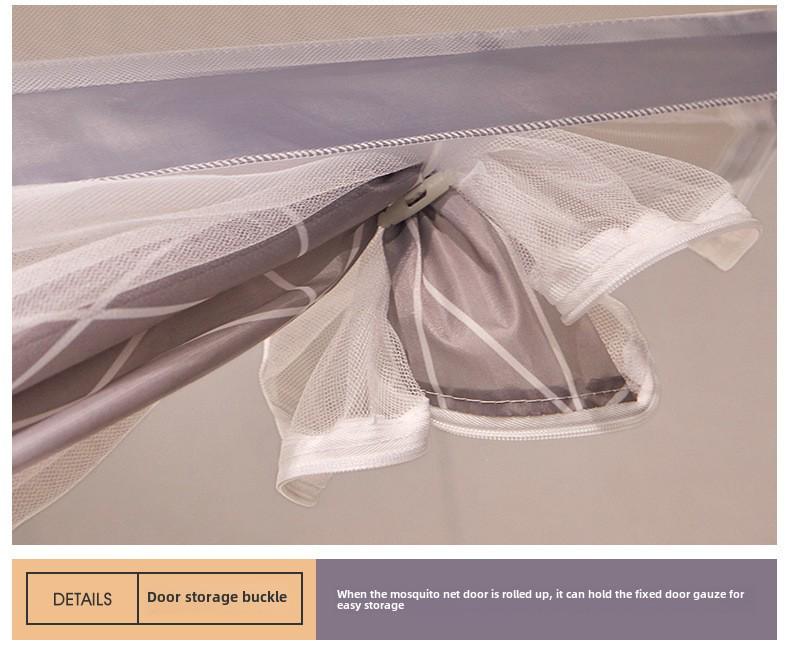 Mongolian Yurt Mosquito Net Tent - Foldable, Free Installation, Mosquito-Proof for Dormitory Bunk Bed with Three Doors