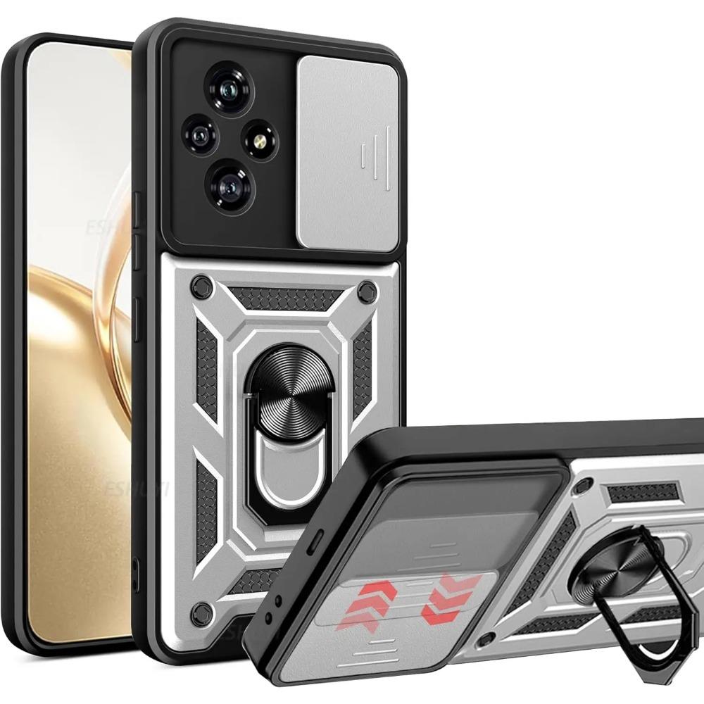 Armor Case for Honor 200 Lite Cover for Honor 200 Pro with Lens Protection with Ring Magnetic Holder Business Full Protection Cover