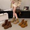 Versatile retro big head locomotive short boots women's new spring and autumn versatile small casual Martin boots
