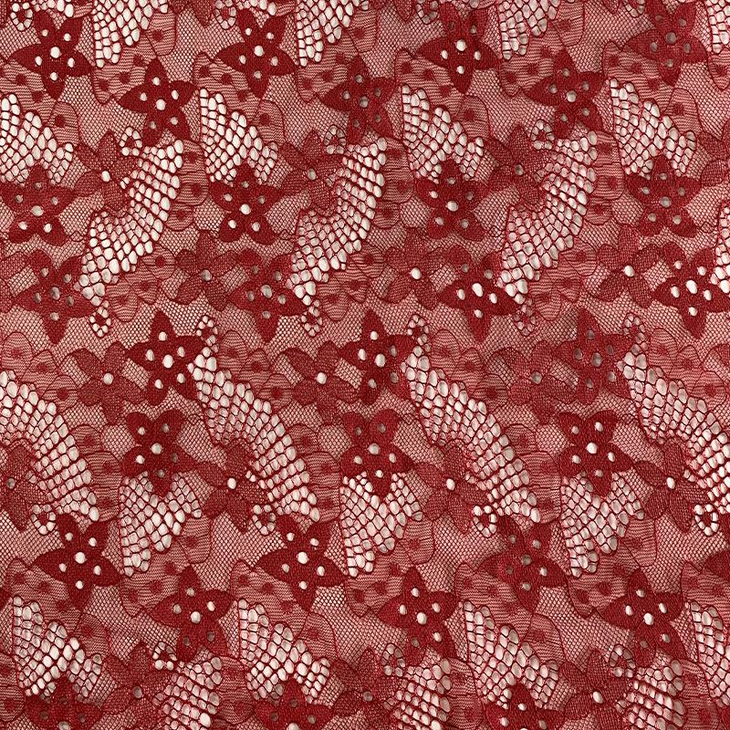 Polyester Lace Star Hollow Women's Wedding & Formal Dresses Fabric