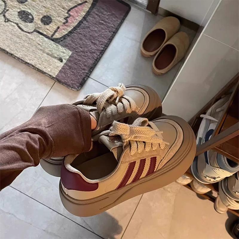 Retro silné podrážky ležérní tenisky dámské zimní nové studentské všestranné morální tréninkové boty niche originální tenisky