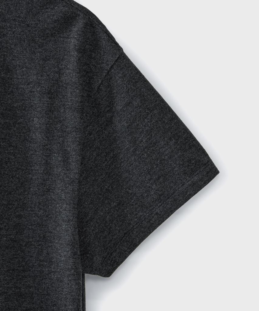 Beulaendideu Soft Slub Crop T-Shirt [Charcoal]