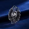 Alloy Rhinestone Brooch Pin With Zinc Alloy Glass Design For Wedding Party