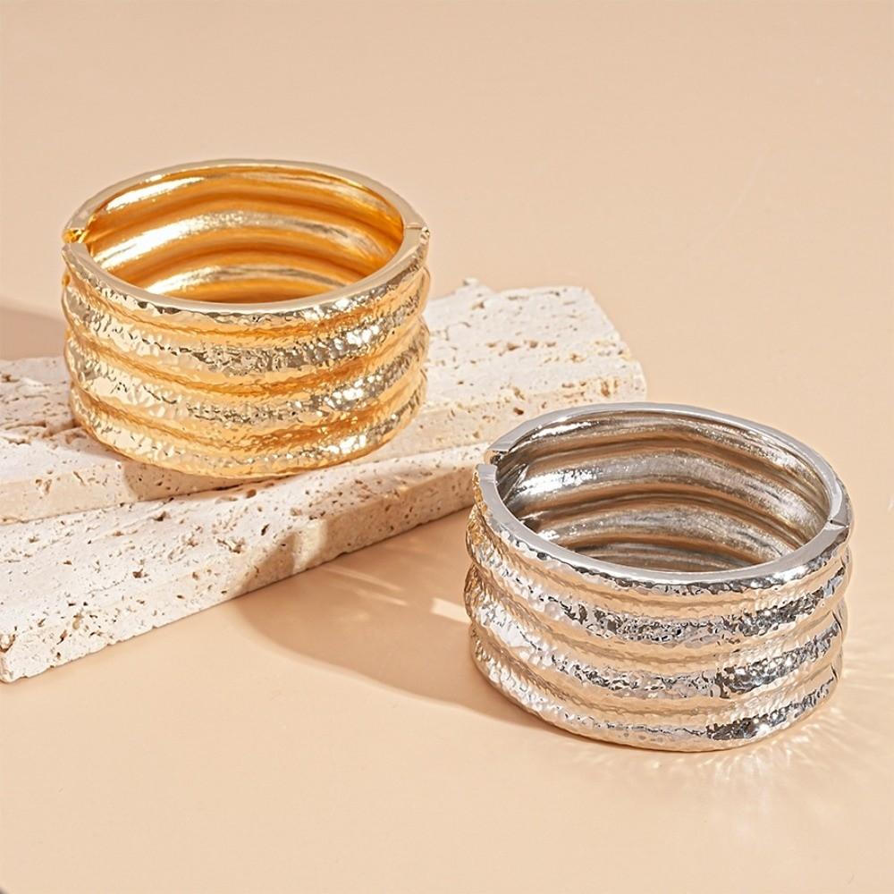 Metal Cuff Bangles Europe American Style Exaggerated Bracelet Exaggerated Wide Open Bangle Girls