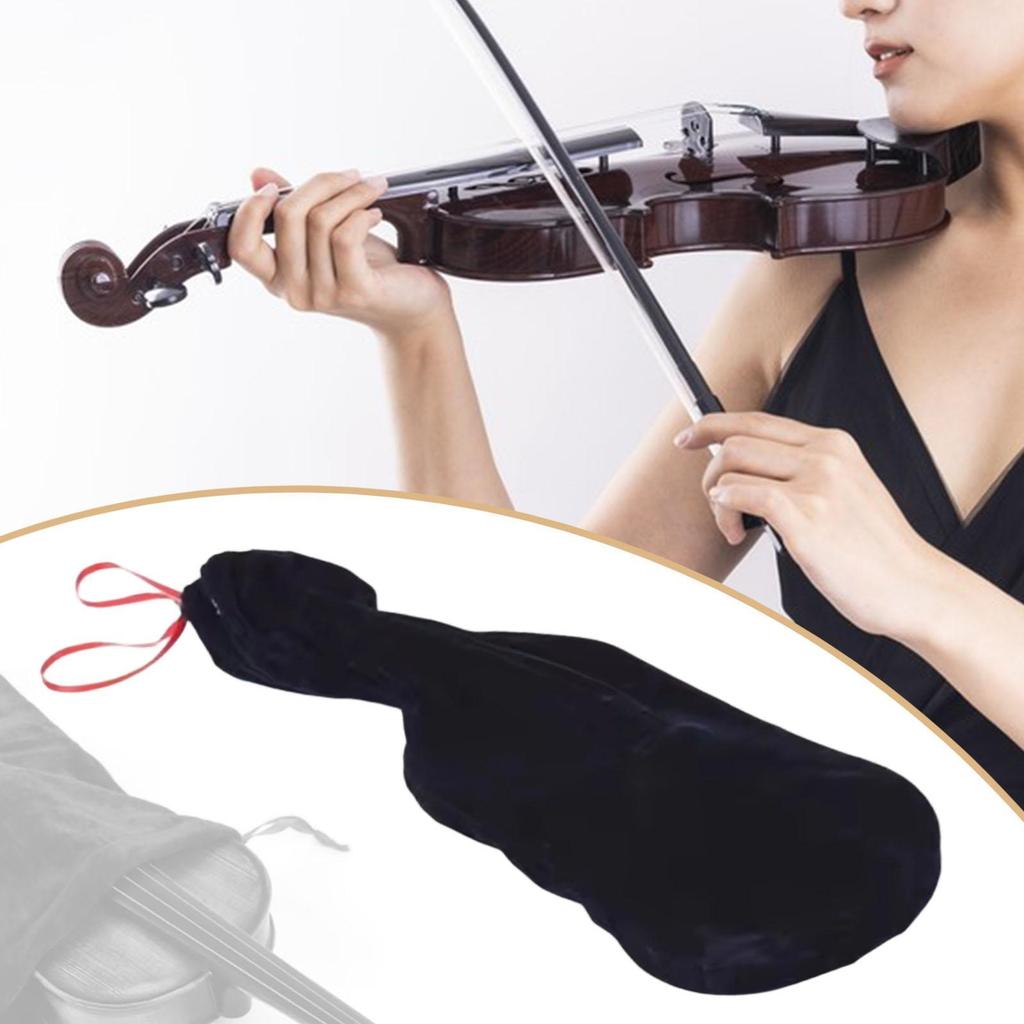 Cover Protective Sleeve Velvet Musical Instrument Accessory for Violinists Lightweight Blanket for Travel Home