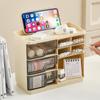2026 Multi-layer Drawer Type Desktop Storage Box  , Office  Large Capacity Cream Wind Stationery Organizer 2PCS/3PCS
